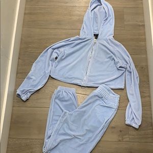 Velvet track suit